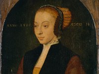 GG 15  GG 15, Bartholomäus Bruyn (1493-1555), Bildnis einer jungen Frau, 1539, Holz, 36,4 x 25,3 cm